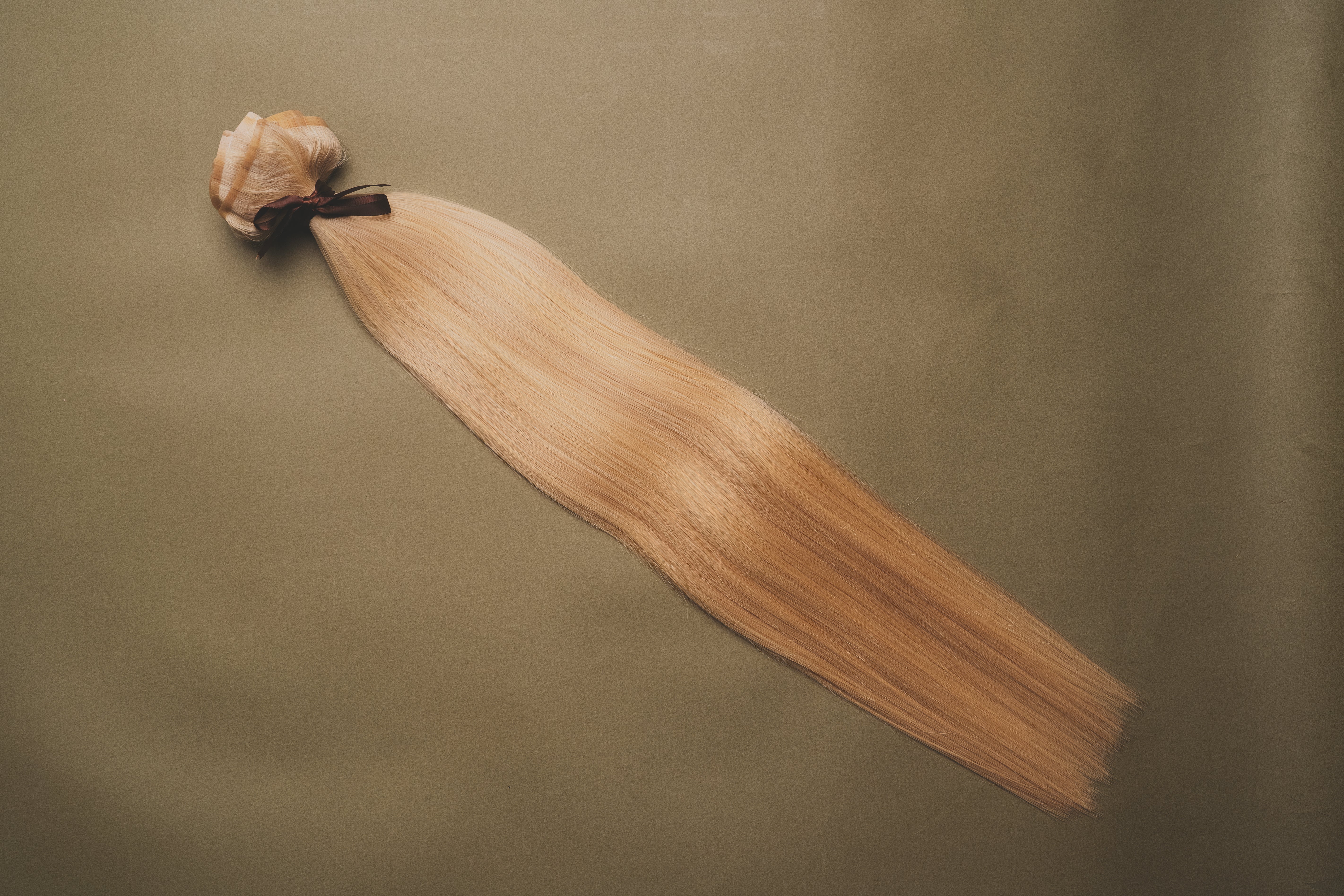 Beige Buttery Blonde W Lowlights (#27+60 piano) - Slavic Clip-In Extensions
