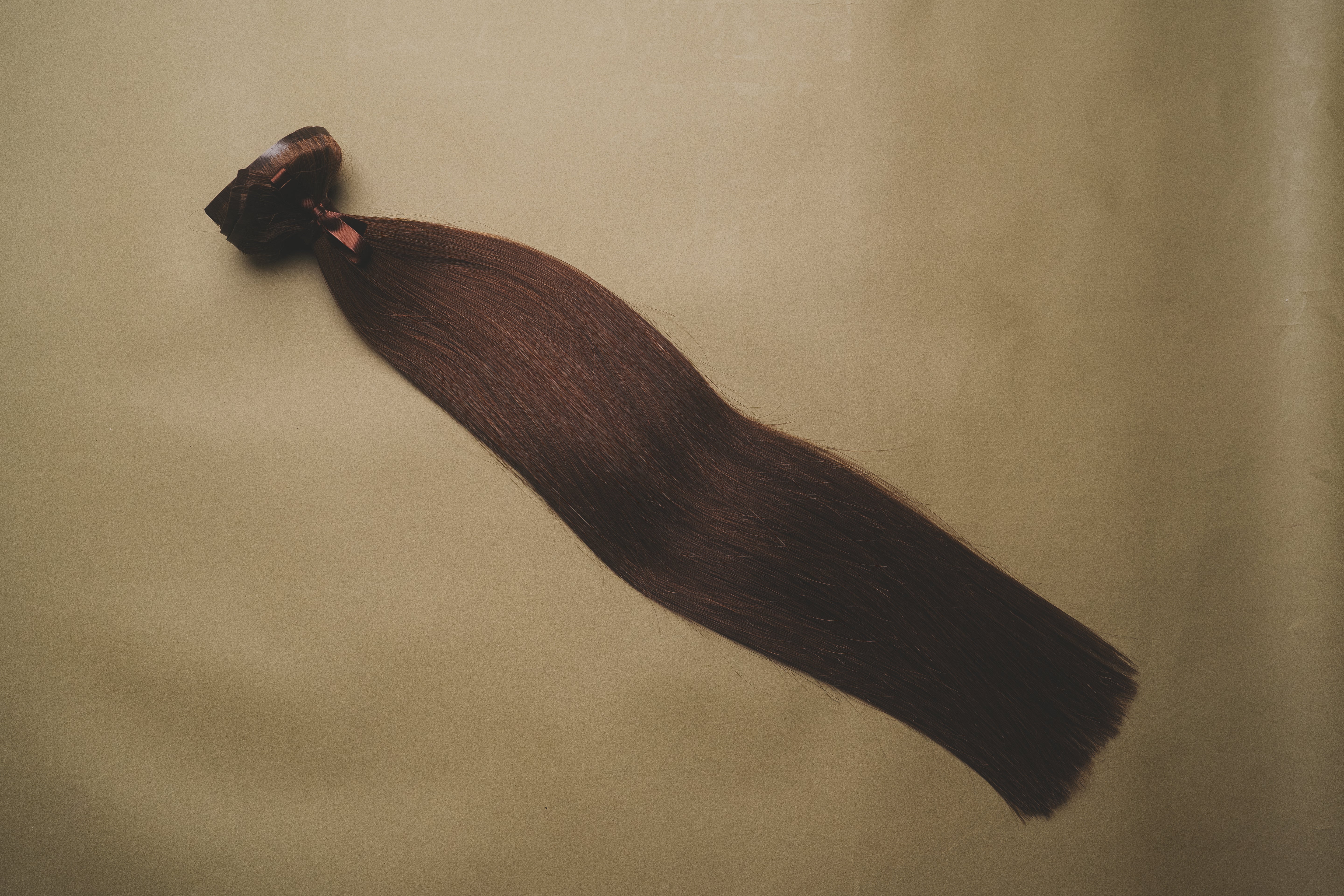 Warm Medium Brown (#2q) - Slavic Clip-In Extensions