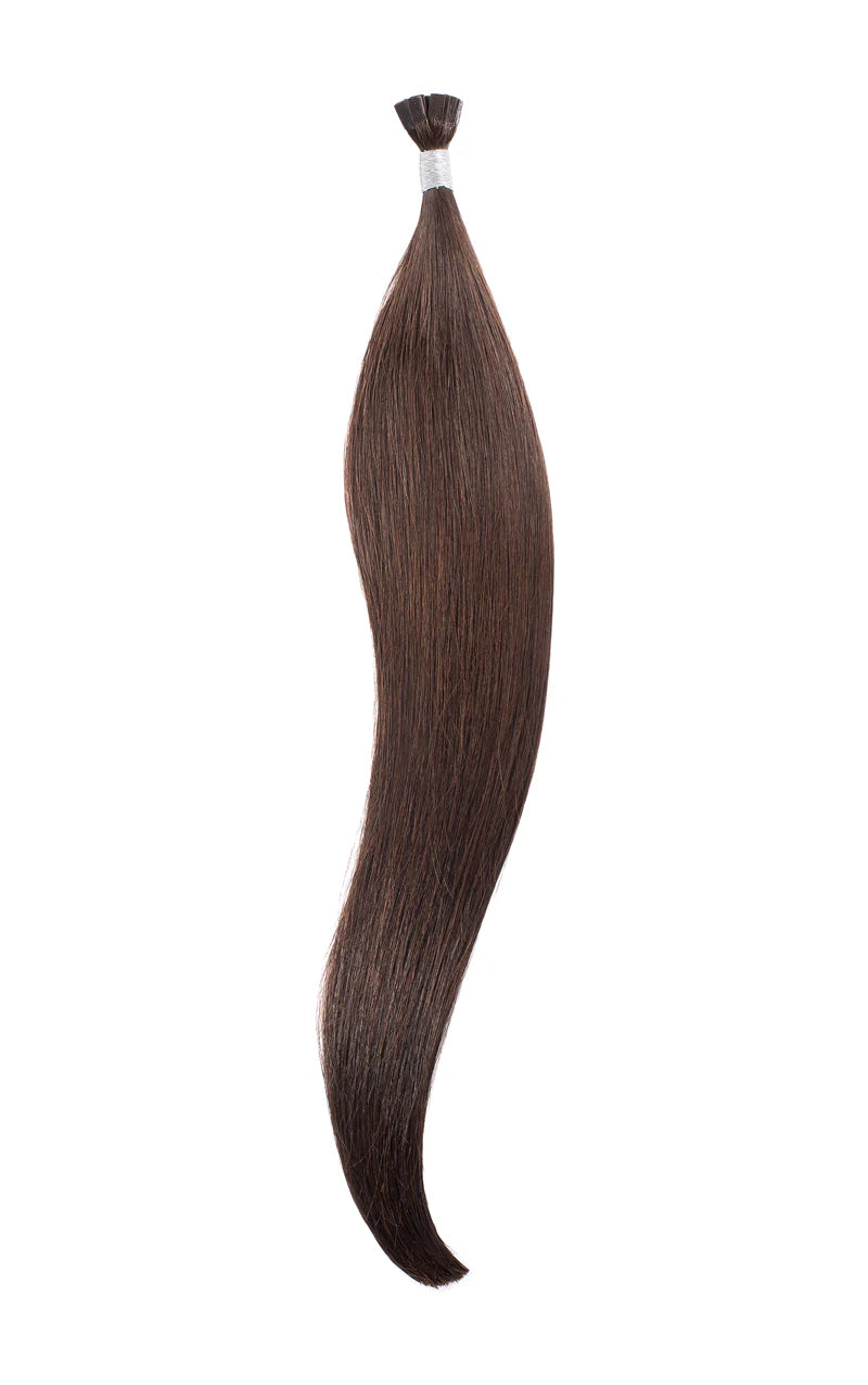 Perlino Sun Warmed Saddle #3 Signature K-tip hair extensions — shade swatch