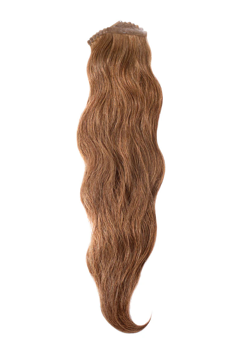 Perlino Picnic Basket #4 hand-tied tape-in hair extensions — shade swatch