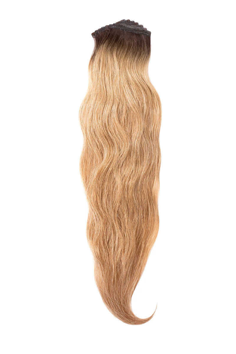 Perlino French Bulldog Kisses #8 hand-tied tape-in hair extensions — shade swatch