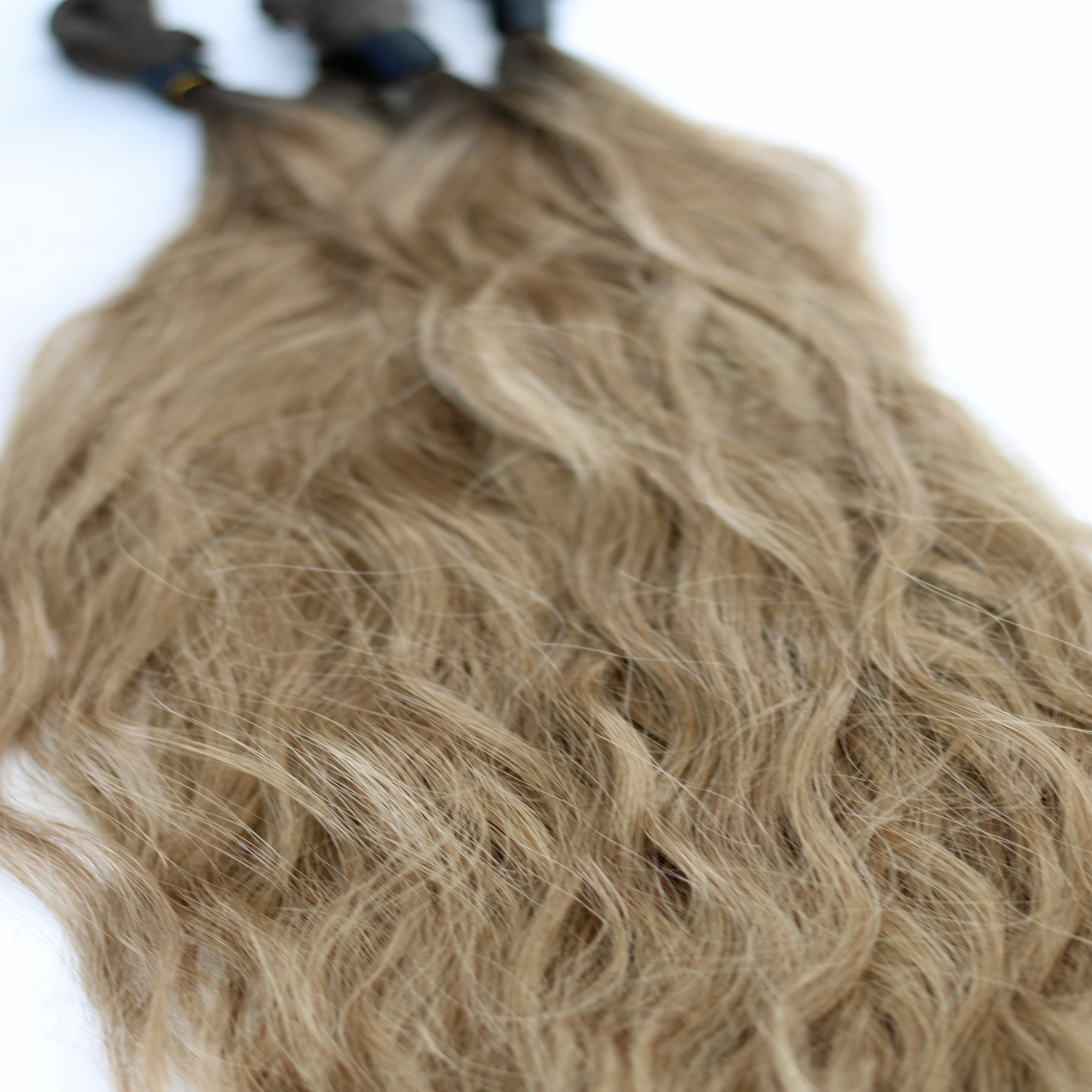 Beach Wave Hand Tied Weft - 8WB (Warm Blonde)