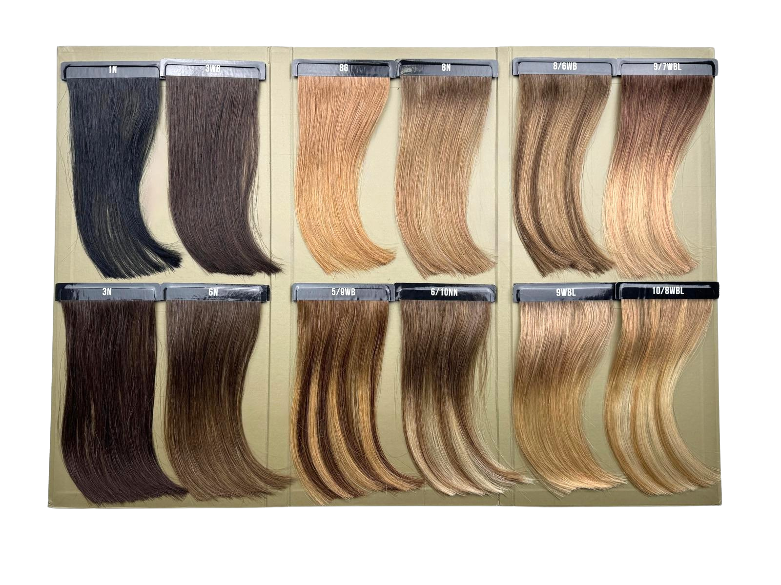 Hand-Tied Weft Color Book — Perlino professional hair extension tool