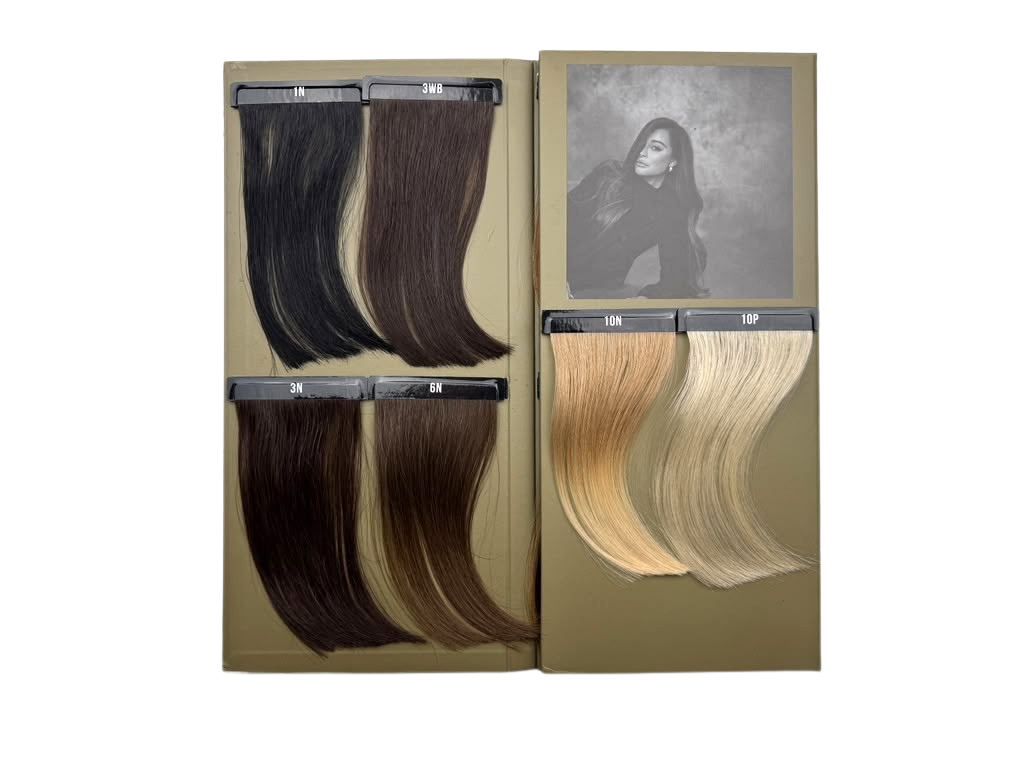 Hand-Tied Weft Color Book — detail view, Perlino pro tools