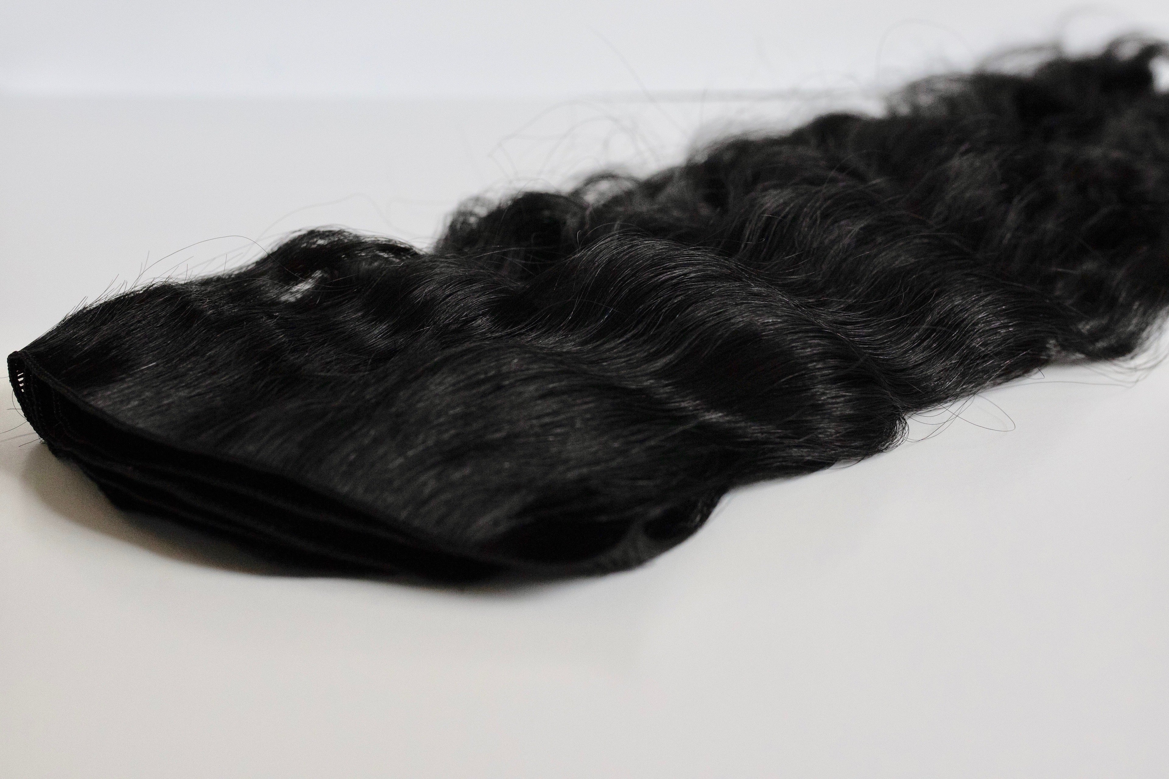 Beach Wave Hand Tied-Weft - 1N (Neutral Black)