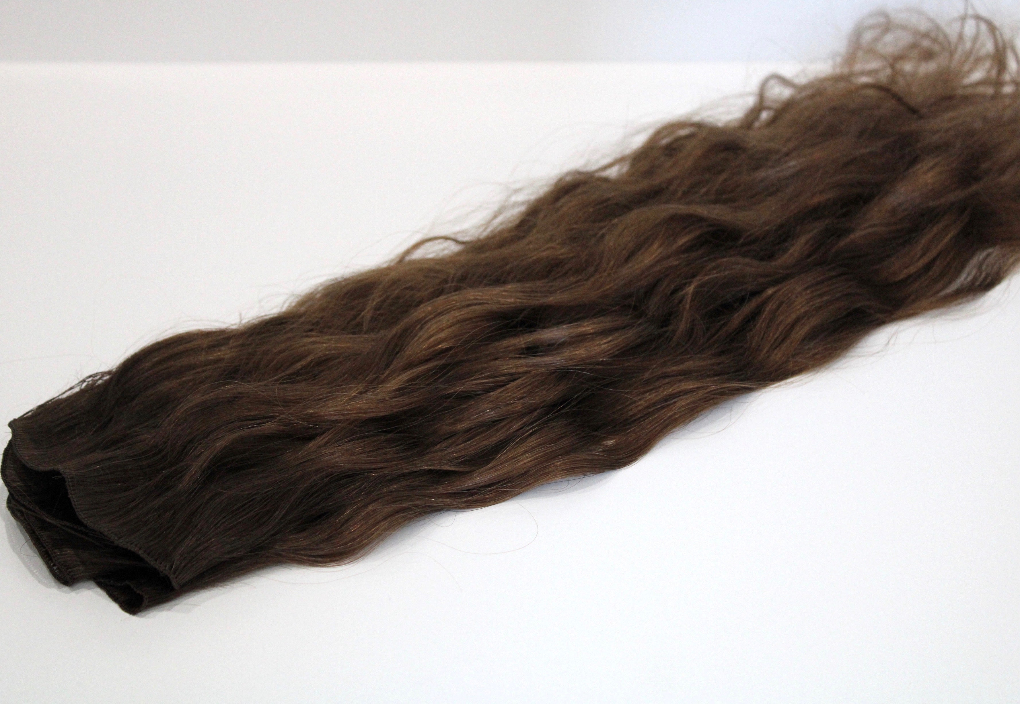 Beach Wave - Hand Tied Weft-6N (Neutral Brown)